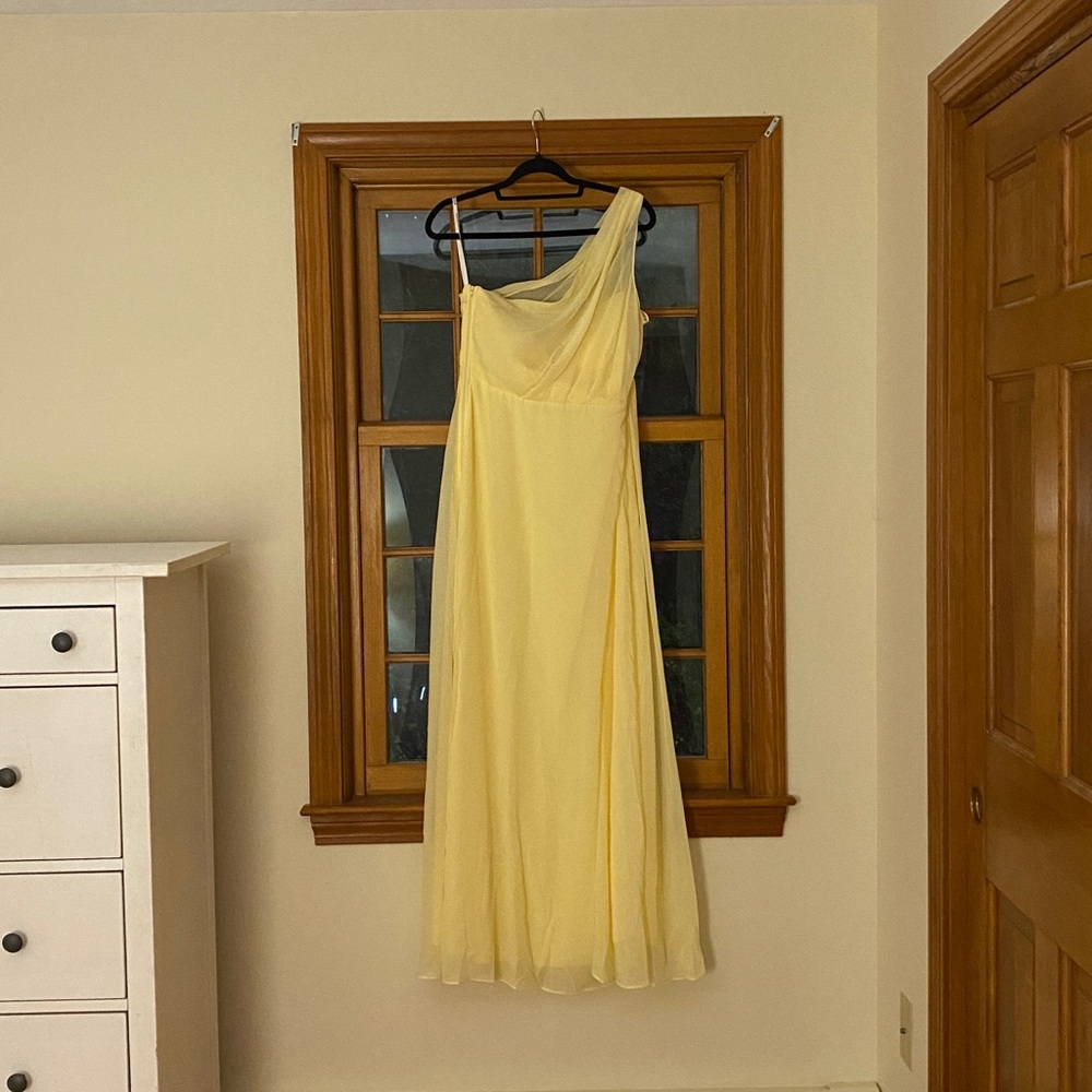 Birdy Grey Kira Chiffon bridesmaids dress (lemon sorbet)